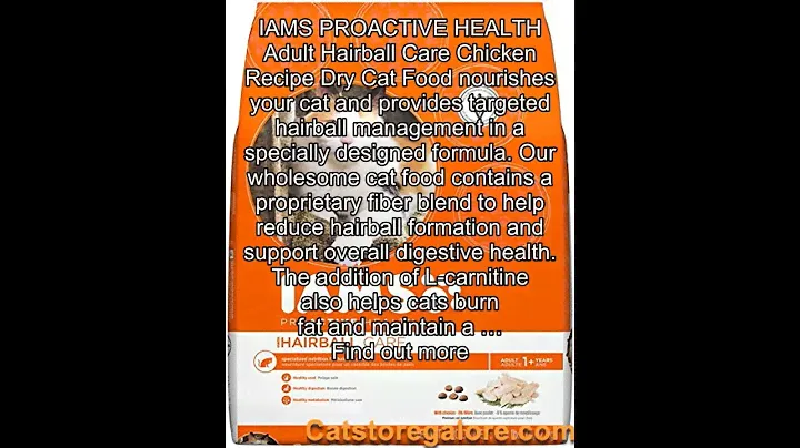 IAMS PROACTIVE HEALTH Adult Hairball Care With Chicken Recipe Dry Cat Food 10.3 Pounds