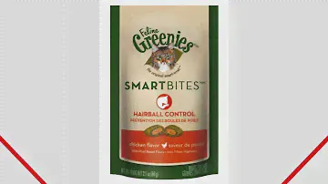FELINE GREENIES SMARTBITES Hairball Control Treats for Cats Chicken Flavor 2.1 oz